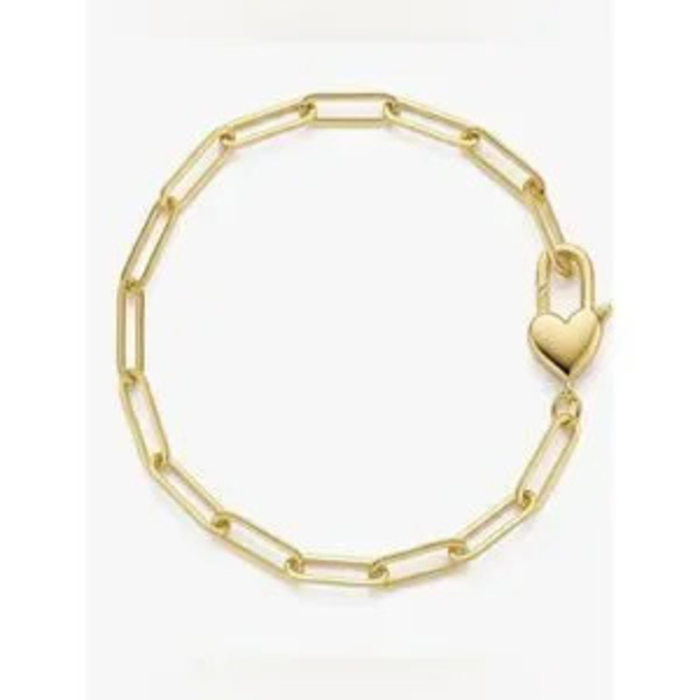 NEW?18K Gold Plated Heart Padlock Bracelet